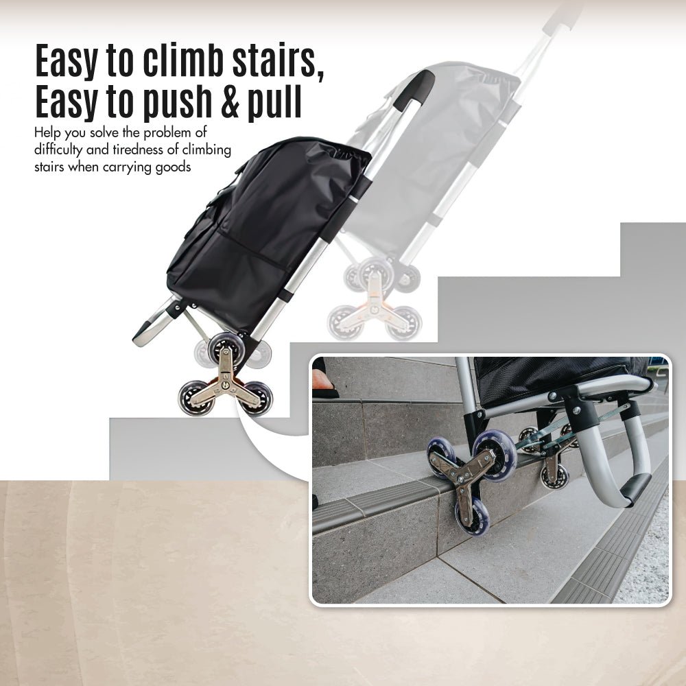 LS-9205LS-9206AluminiumStairClimberShoppingTrolleywithFrontandSidePockets-03